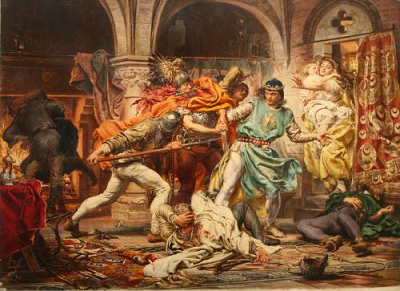 Mort de Przemysl II de Grande Pologne - par Jan Matejko